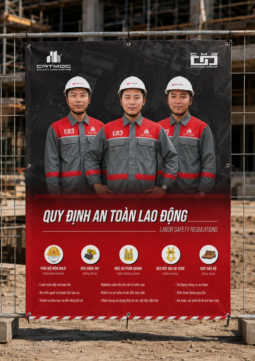 Poster quy định an toàn lao động