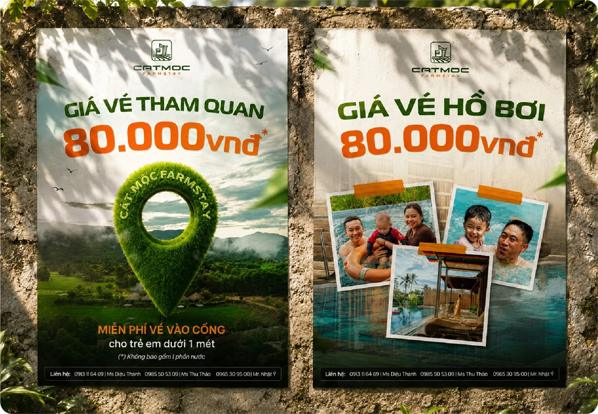Bảng giá vé tham quan và hồ bơi